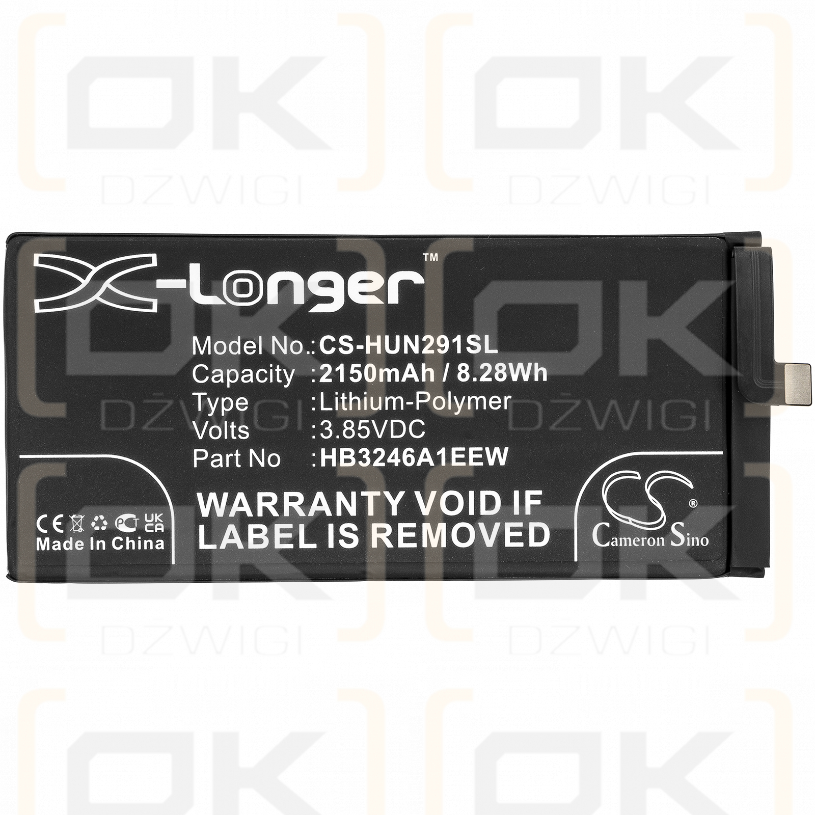 Huawei TAH-AN00m / HB3246A1EEW 2150mAh Li-Polímero 3.85V (Cameron Sino)