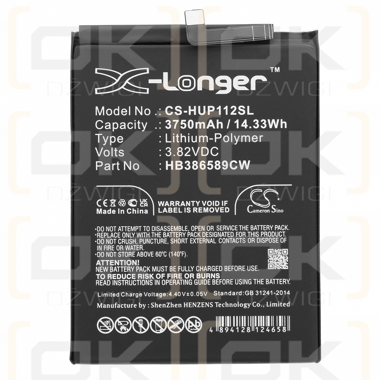 Huawei COR-AL00 / HB386589CW 3750mAh Li-Polymer 3.82V (Cameron Sino)