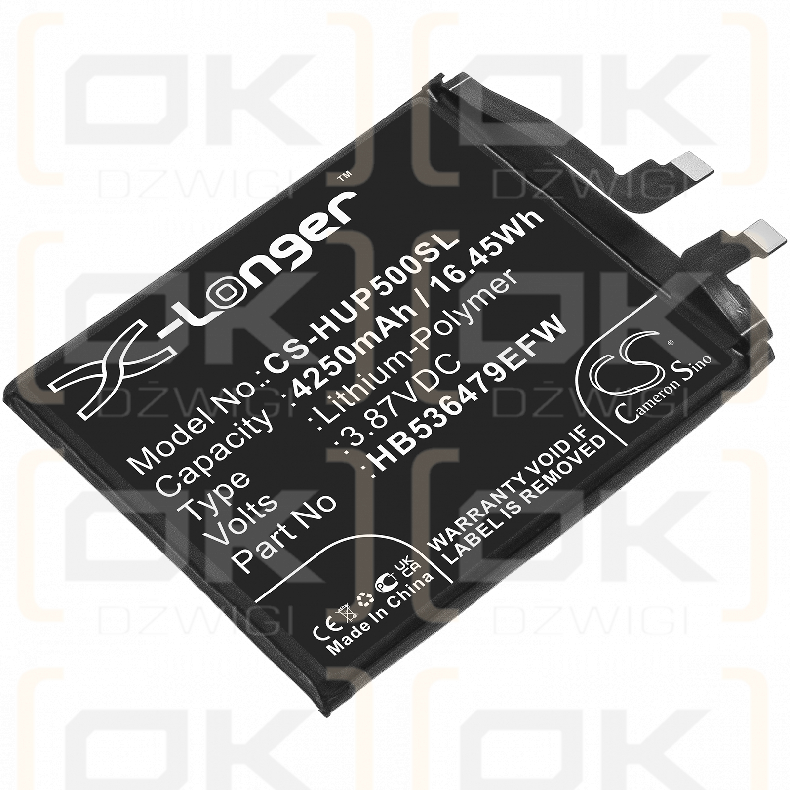 Huawei JAD-L29 / HB536479EFW 4250mAh Li-polímero 3.87V (Cameron Sino)