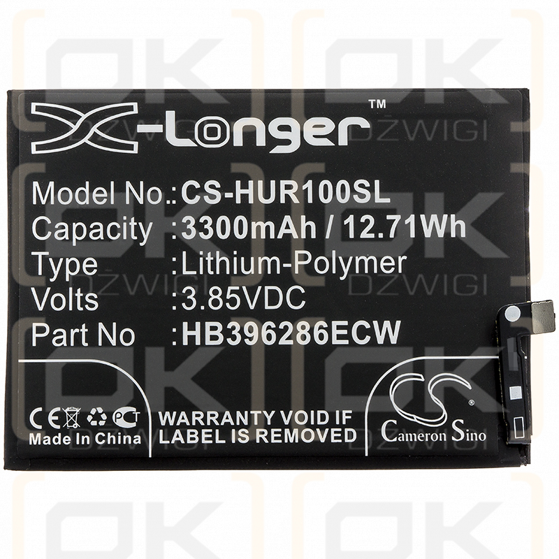 Huawei HRY-AL00a / HB396286ECW 3300 mAh Li-Polymer 3,85 V (Cameron Sino)