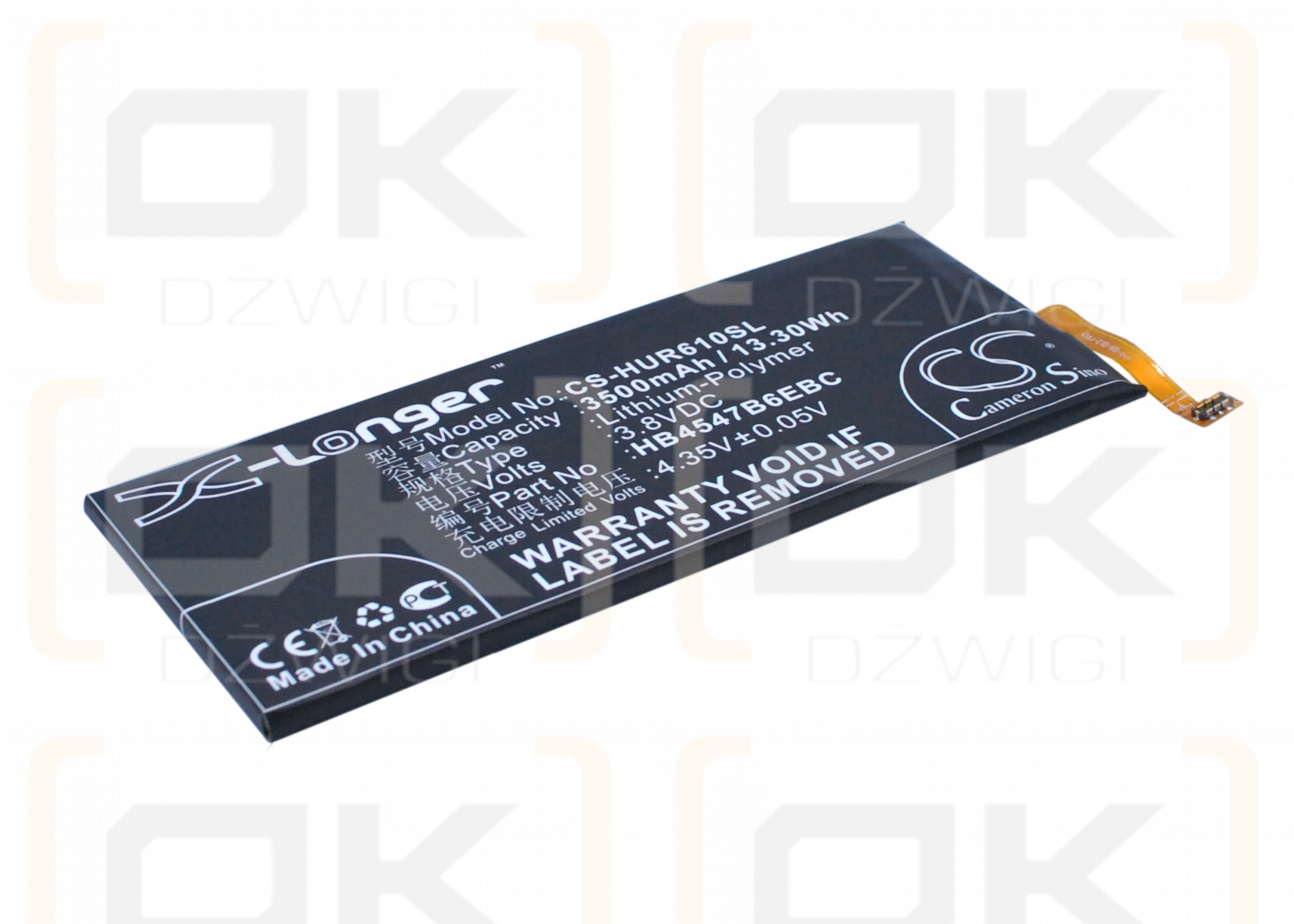 Huawei SC-TL10 / HB4547B6EBC 3500mAh Li-Polímero 3.8V (Cameron Sino)