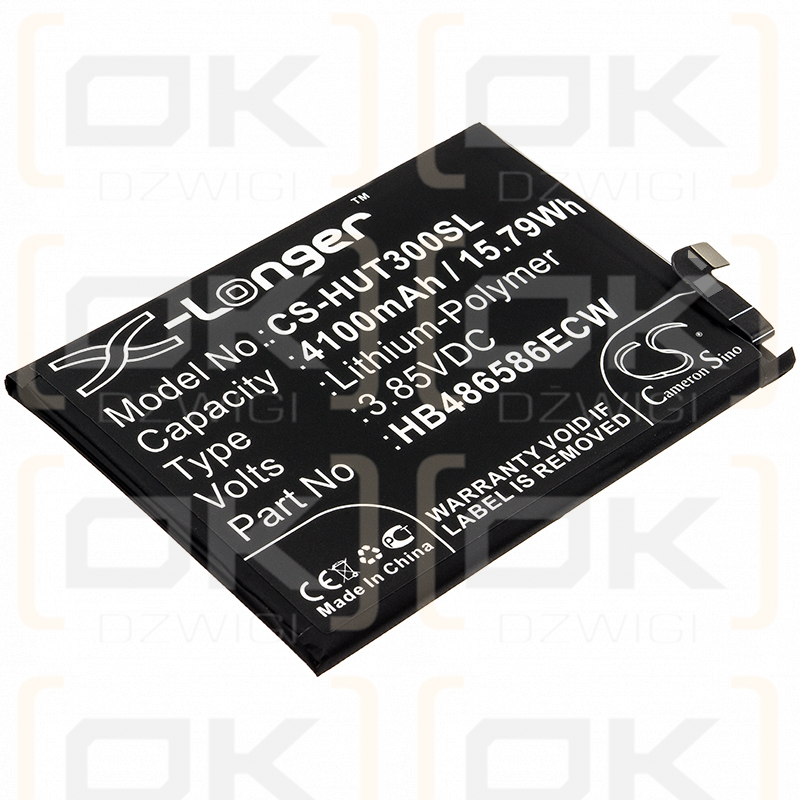 Huawei OXF-AN10 / HB486586ECW 4100mAh Li-Polymer 3.85V (Cameron Sino)