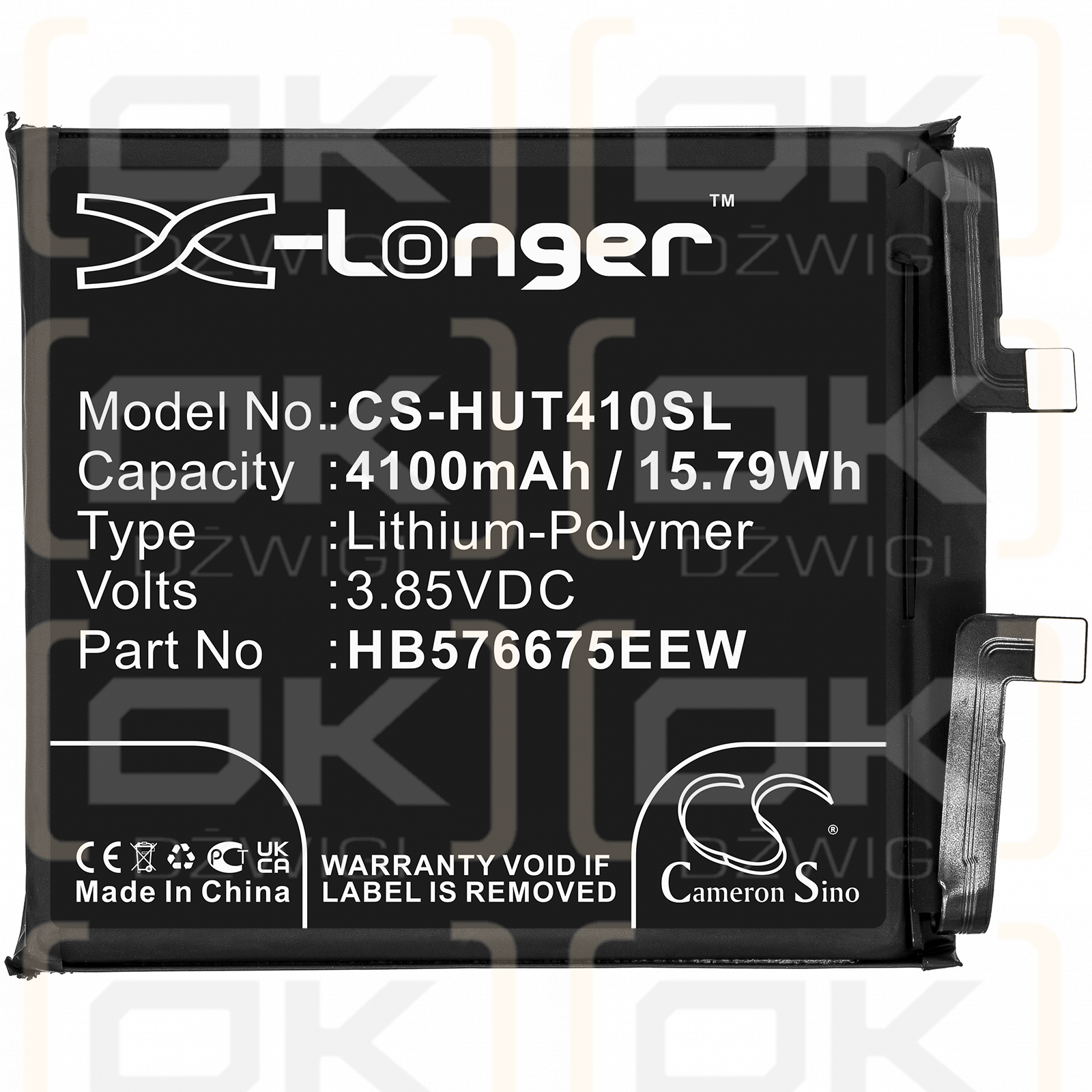 Huawei NOH-N29 / HB576675EEW 4100 mAh Li-Polymer 3,85 V (Cameron Sino)