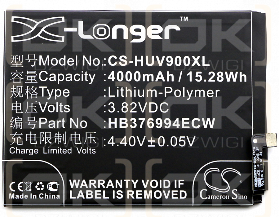 Huawei Florida / HB376994ECW 4000mAh Li-Polymer 3.82V (Cameron Sino)