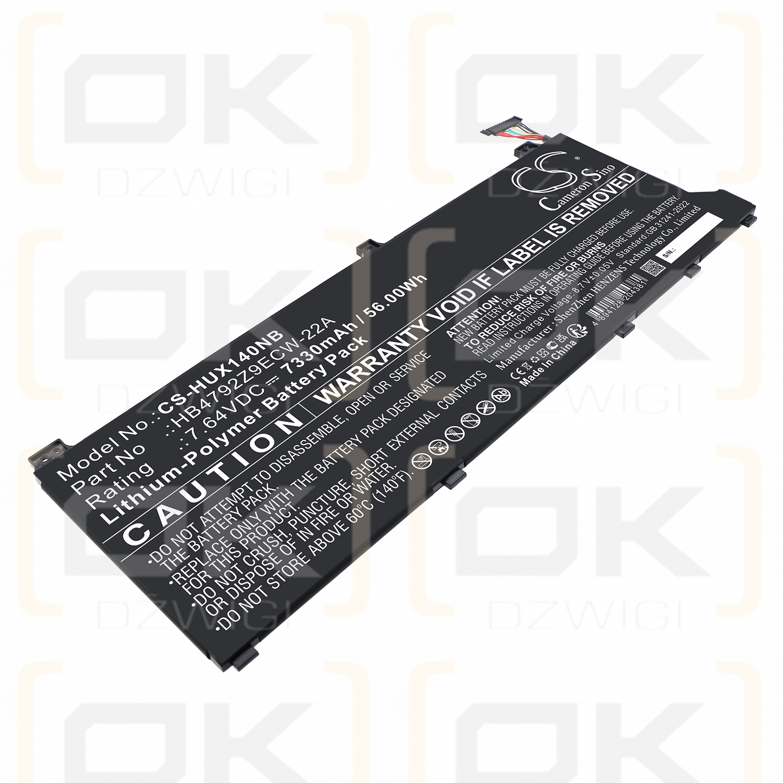 Honor NMH-WFQ9HN / HB4792Z9ECW-22A 7330 mAh Li-Polymer 7,64 V (Cameron Sino)