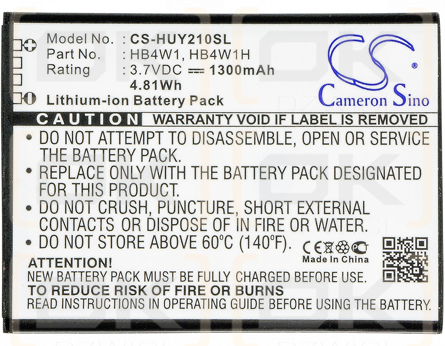 Huawei Ascend G525 / HB4W1 1300mAh Li-ion 3.7V (Cameron Sino)