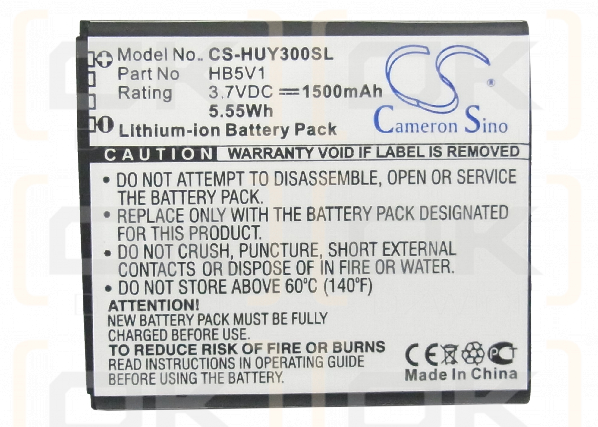 Huawei Ascend G350-U00 / HB5V1 1500mAh Li-ion 3.7V (Cameron Sino)