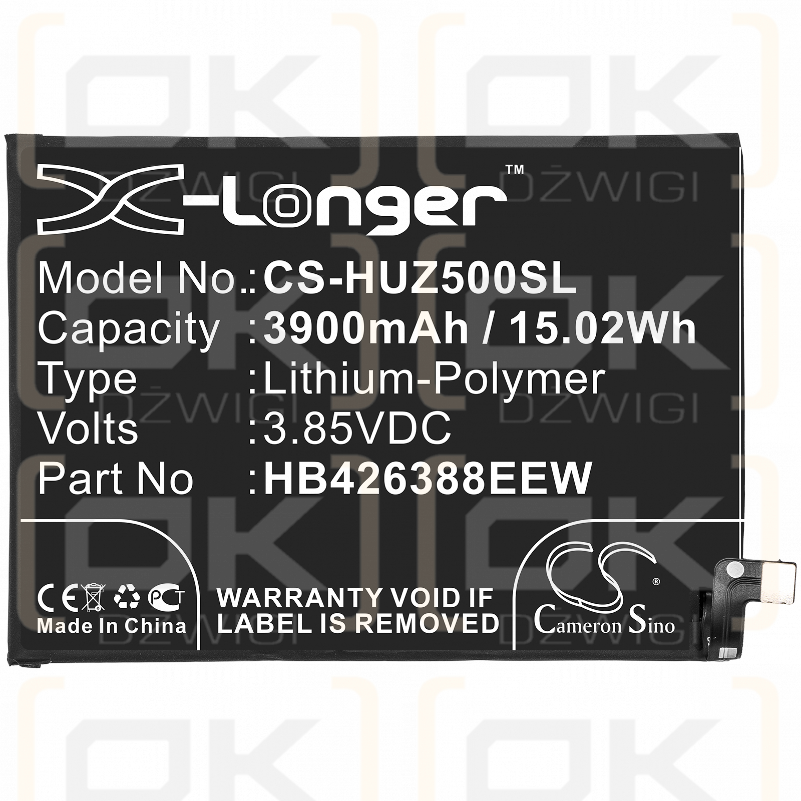 Huawei DVC-AN20 / HB426388EEW 3900mAh Li-Polímero 3.85V (Cameron Sino)