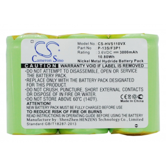 Hoover S1117900 / P-13S/F3P1 3000mAh Ni-MH 3.6V (Cameron Sino)