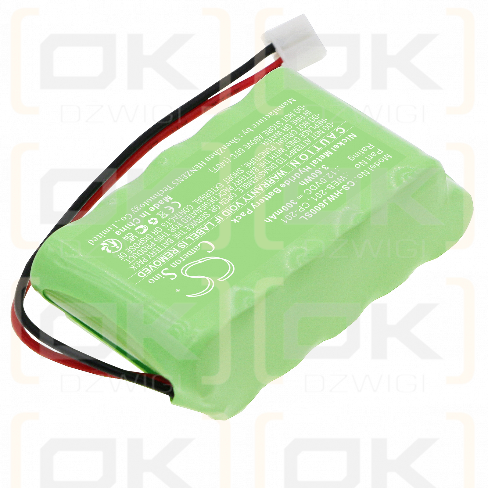 Honeywell ASIC JASIC-600 / WEB-201 300mAh Ni-MH 12.0V (Cameron Sino)