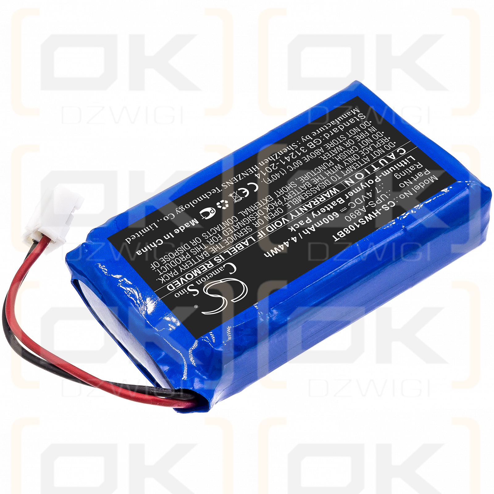 Chuango WS-108 / UPS-A890 600mAh Li-Polímero 7.4V (Cameron Sino)