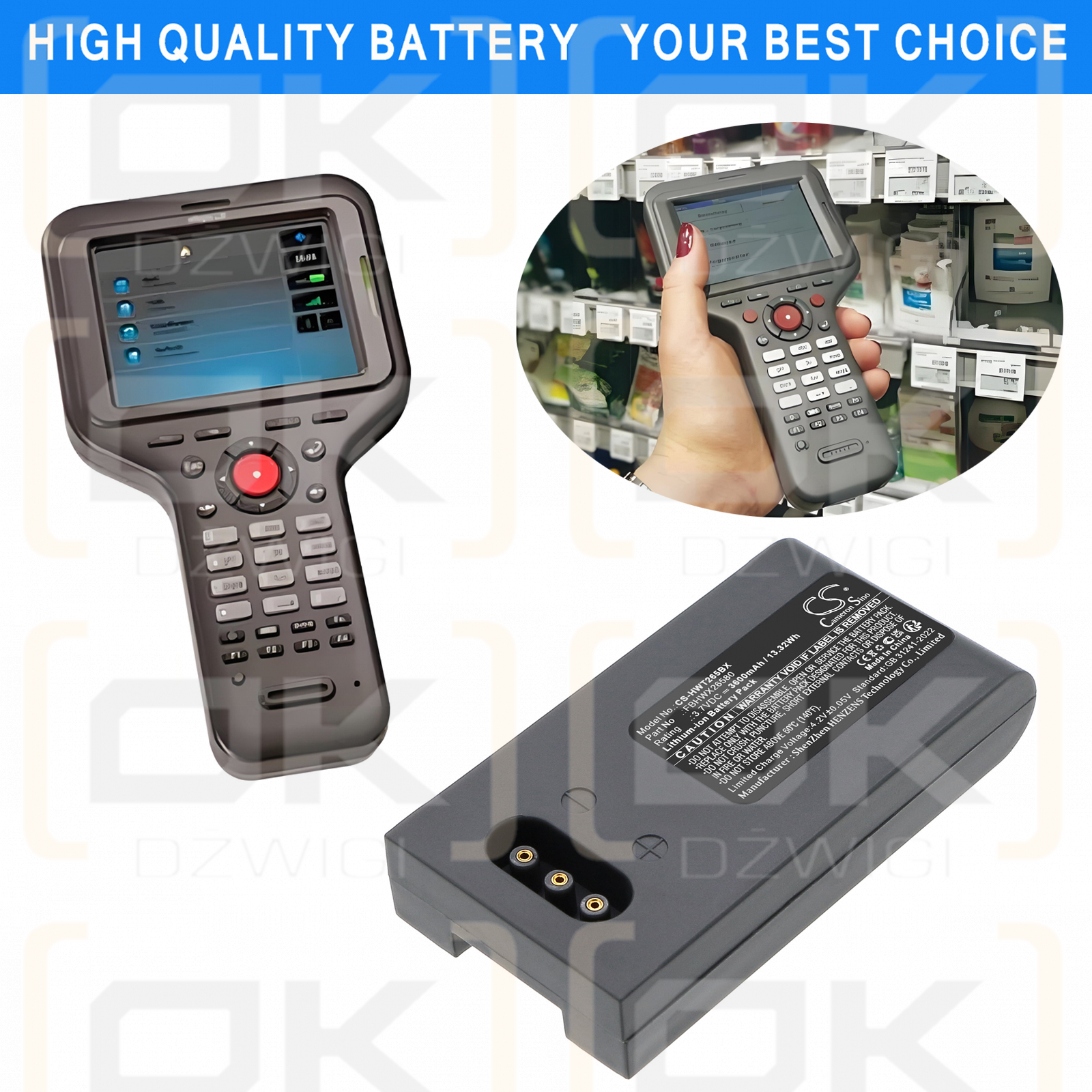 Hoft & Wessel Skeye Integral 2 / FBHWX26580 3600 mAh Li-Ion 3,7 V (Cameron Sino)