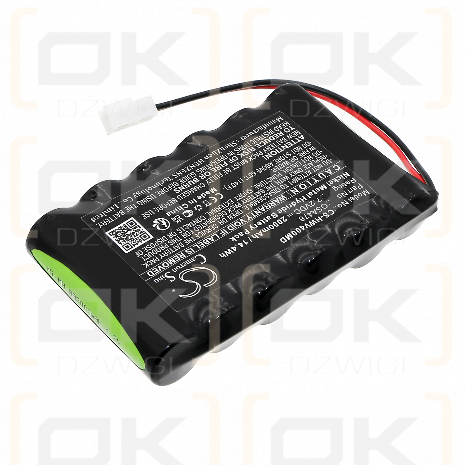 H-Wave OTC / OSA476 2000mAh Ni-MH 7.2V (Cameron Sino)