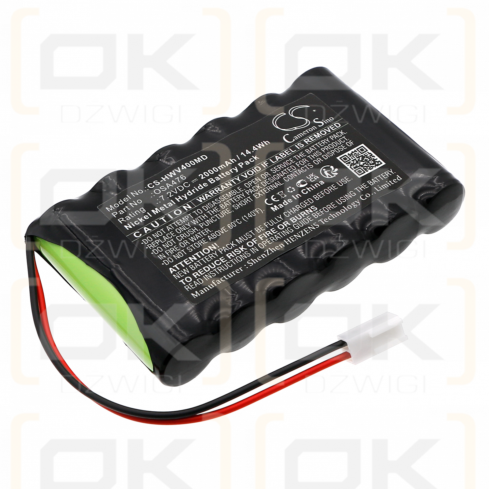 H-Wave OTC / OSA476 2000mAh Ni-MH 7.2V (Cameron Sino)