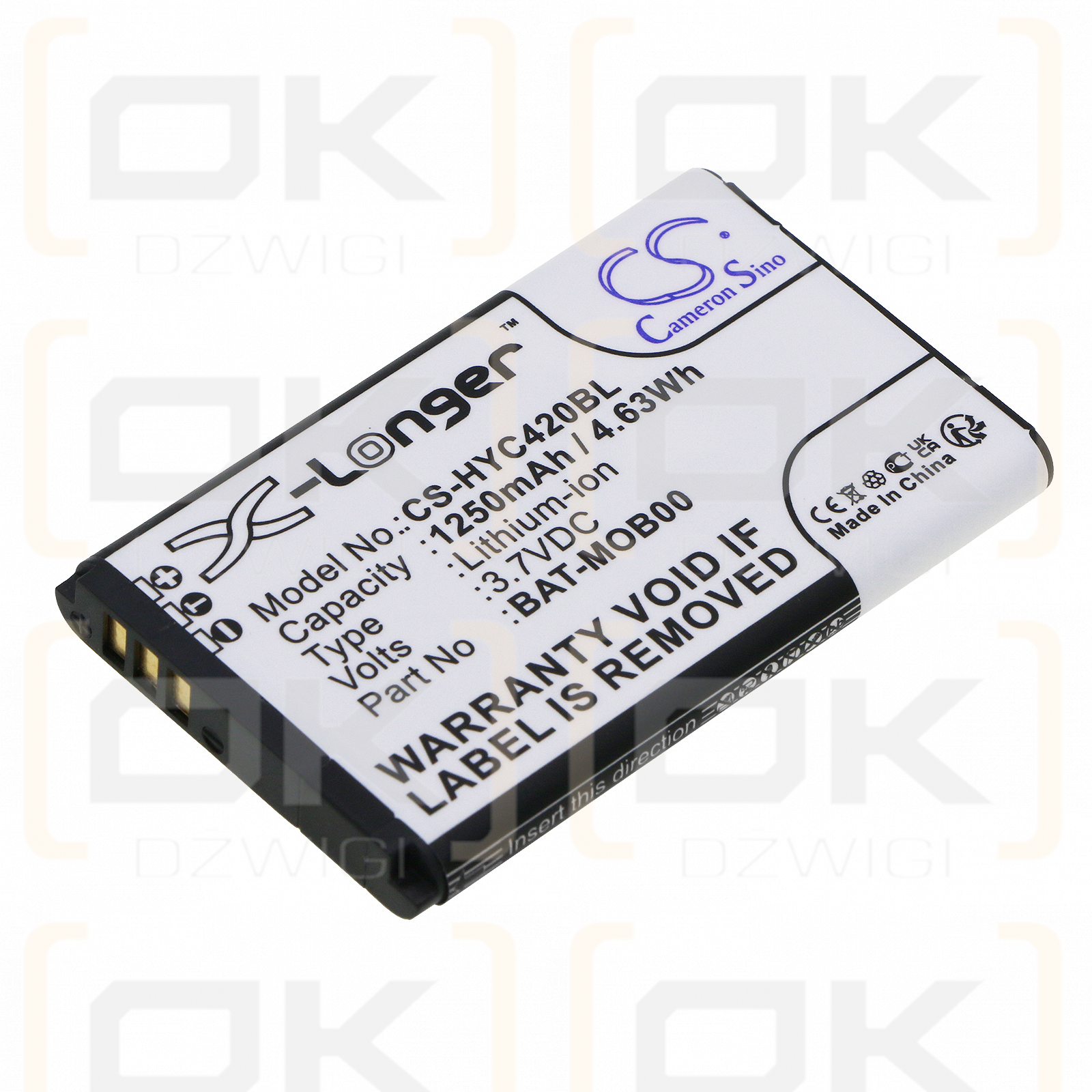 Honeywell SL62 / BAT-MOB00 1250mAh Li-ion 3.7V (Cameron Sino)