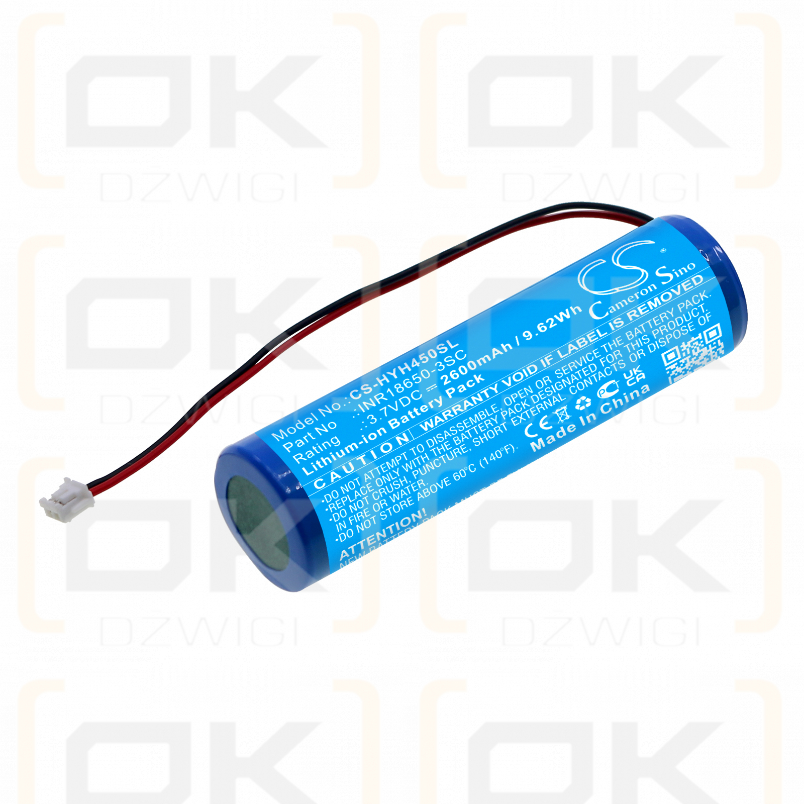 Honeywell OH4502 2D Laser Wireles / INR18650-3SC 2600mAh Li-ion 3.7V (Cameron Sino)