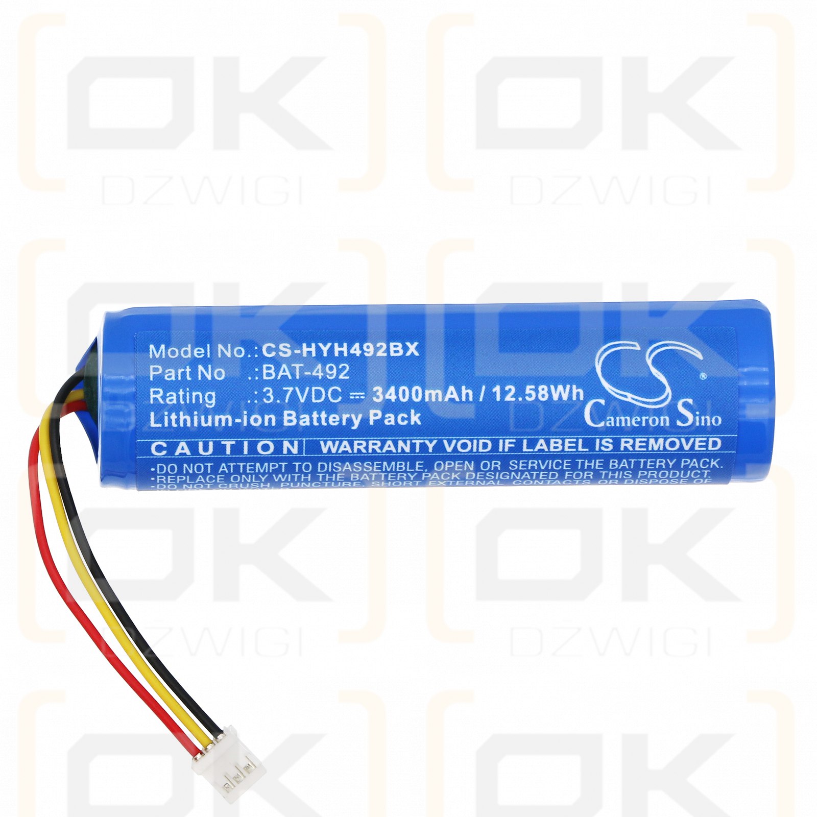 Honeywell HH492 / BAT-492 3400mAh Li-ion 3.7V (Cameron Sino)