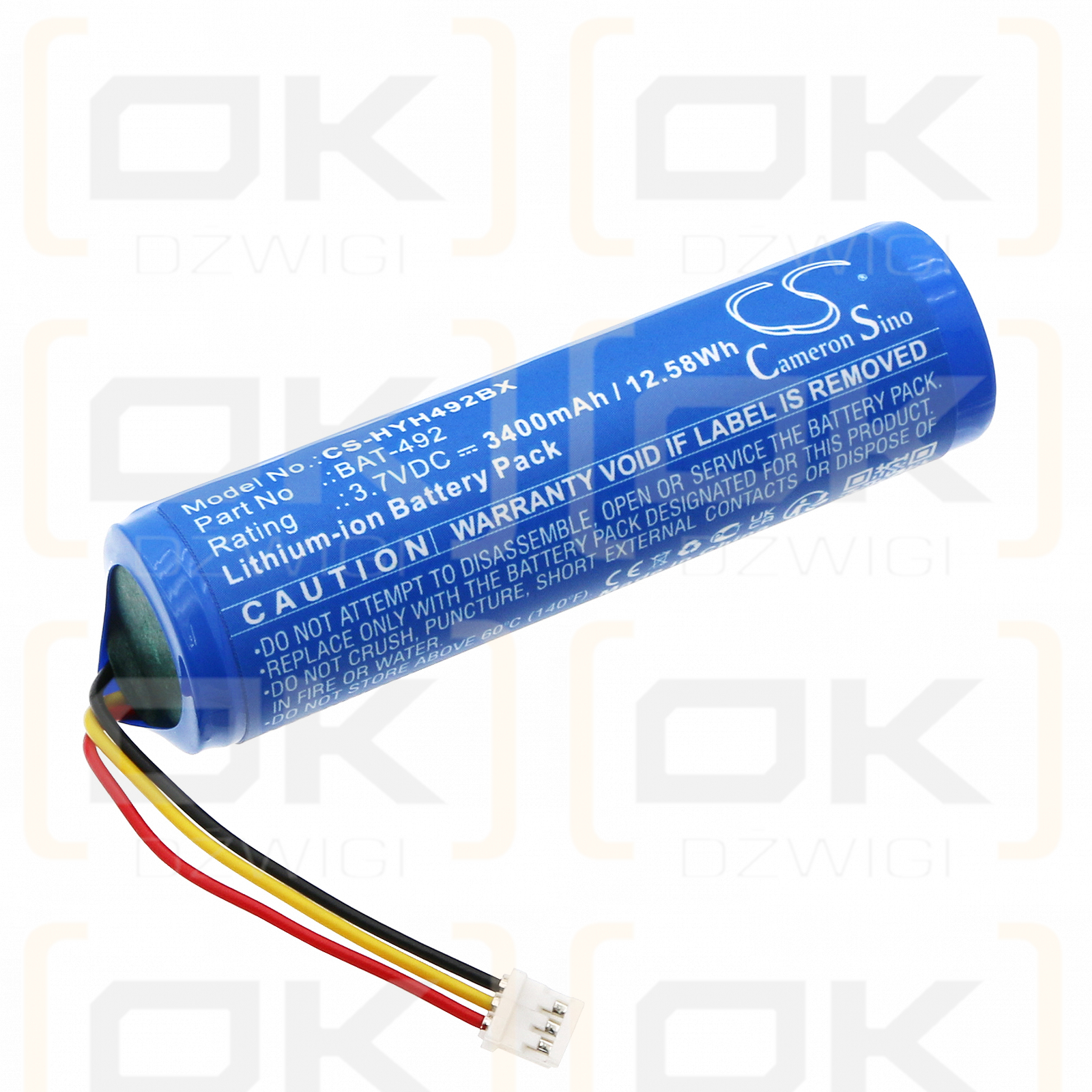 Honeywell HH492 / BAT-492 3400mAh Li-ion 3.7V (Cameron Sino)