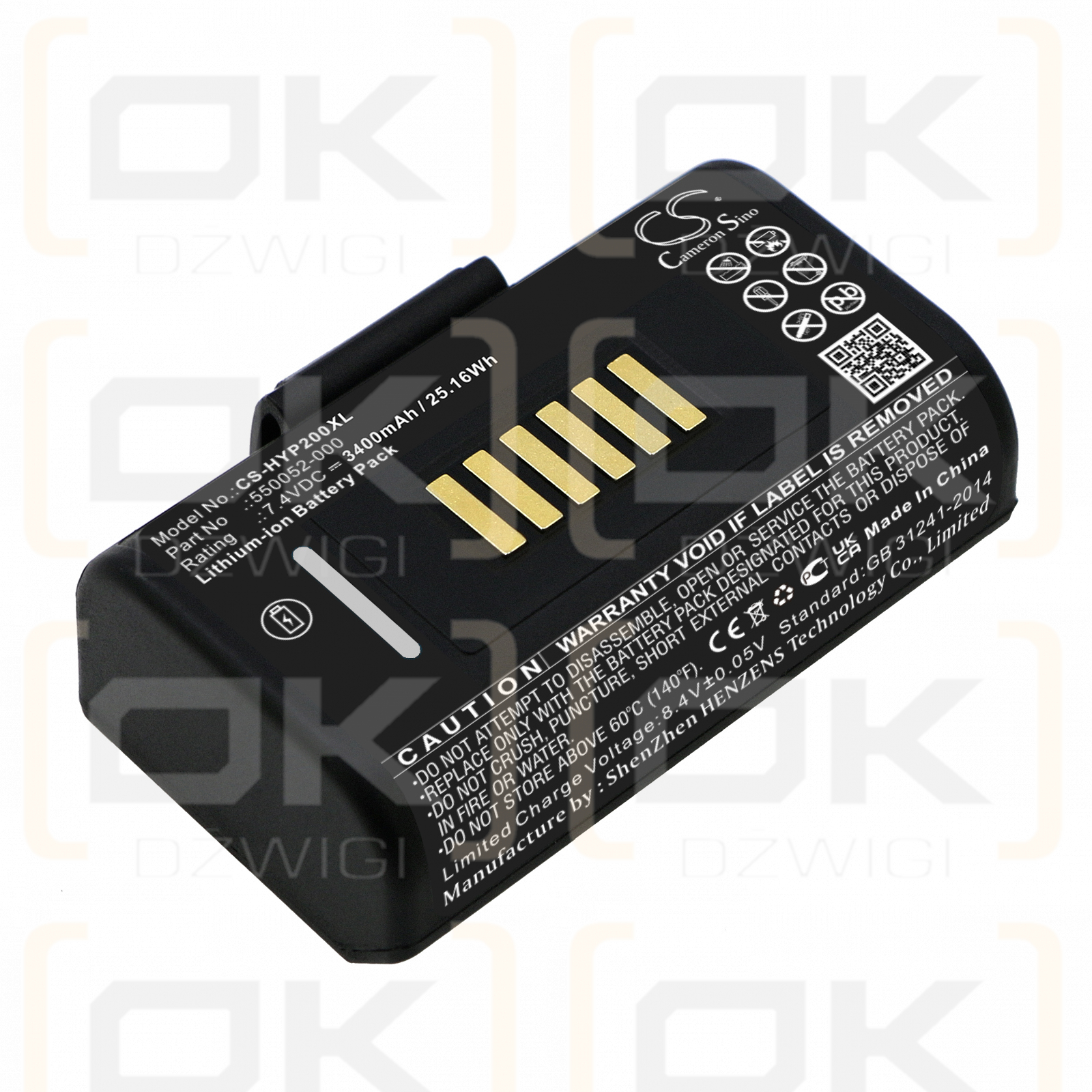 Honeywell RP2 / 550052-000 3400 mAh Li-Ion 7,4 V (Cameron Sino)