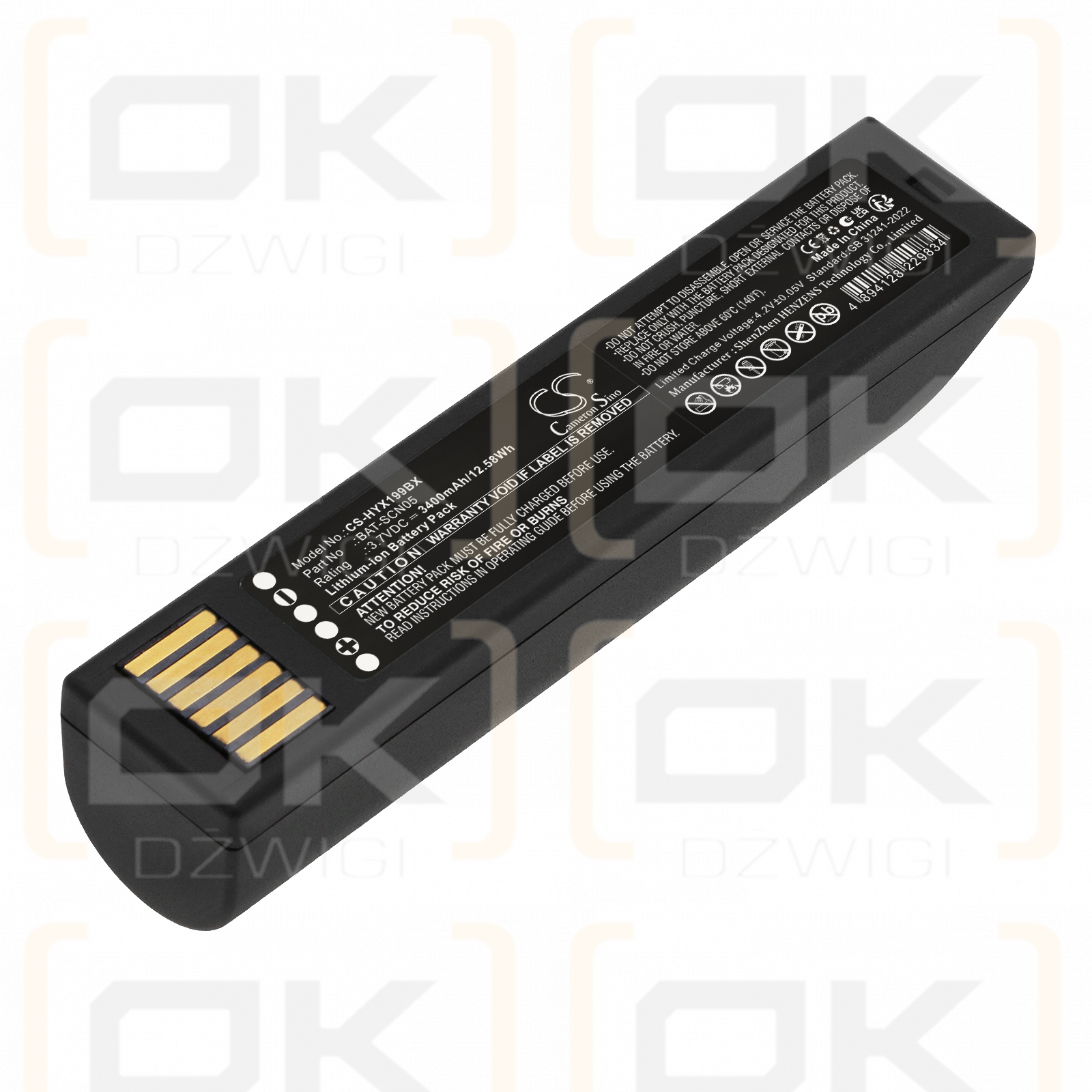 Bateria zamienna do Honeywell Xenon XP 1952 / 50148009-001 3400 mAh Li-ion 3.7 V (Cameron Sino)