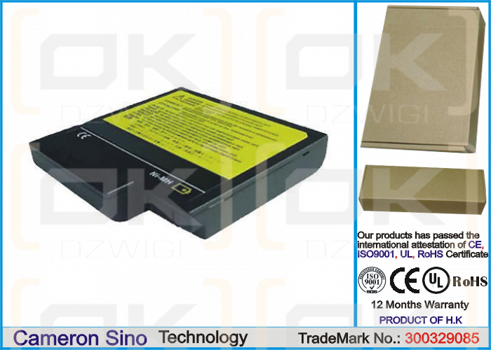 IBM Thinkpad 365XD / 38H6304 4000 mAh Ni-MH 9,6 V (Cameron Sino)