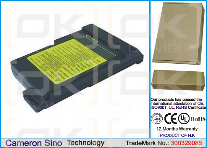 IBM ThinkPad i1750 / 02K6610 6600 mAh Li-Ion 11,1 V (Cameron Sino)