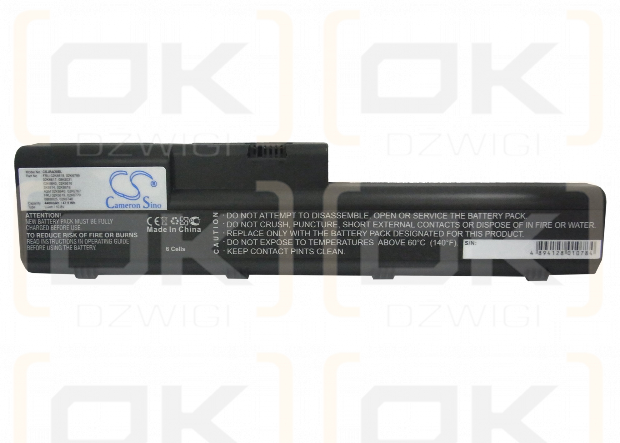 IBM ThinkPad i1800-2632 / 02K6614 4400 mAh Li-Ion 10,8 V (Cameron Sino)