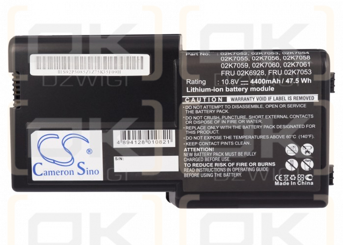 IBM Thinkpad R31 / 02K7052 4400 mAh Li-Ion 10,8 V (Cameron Sino)