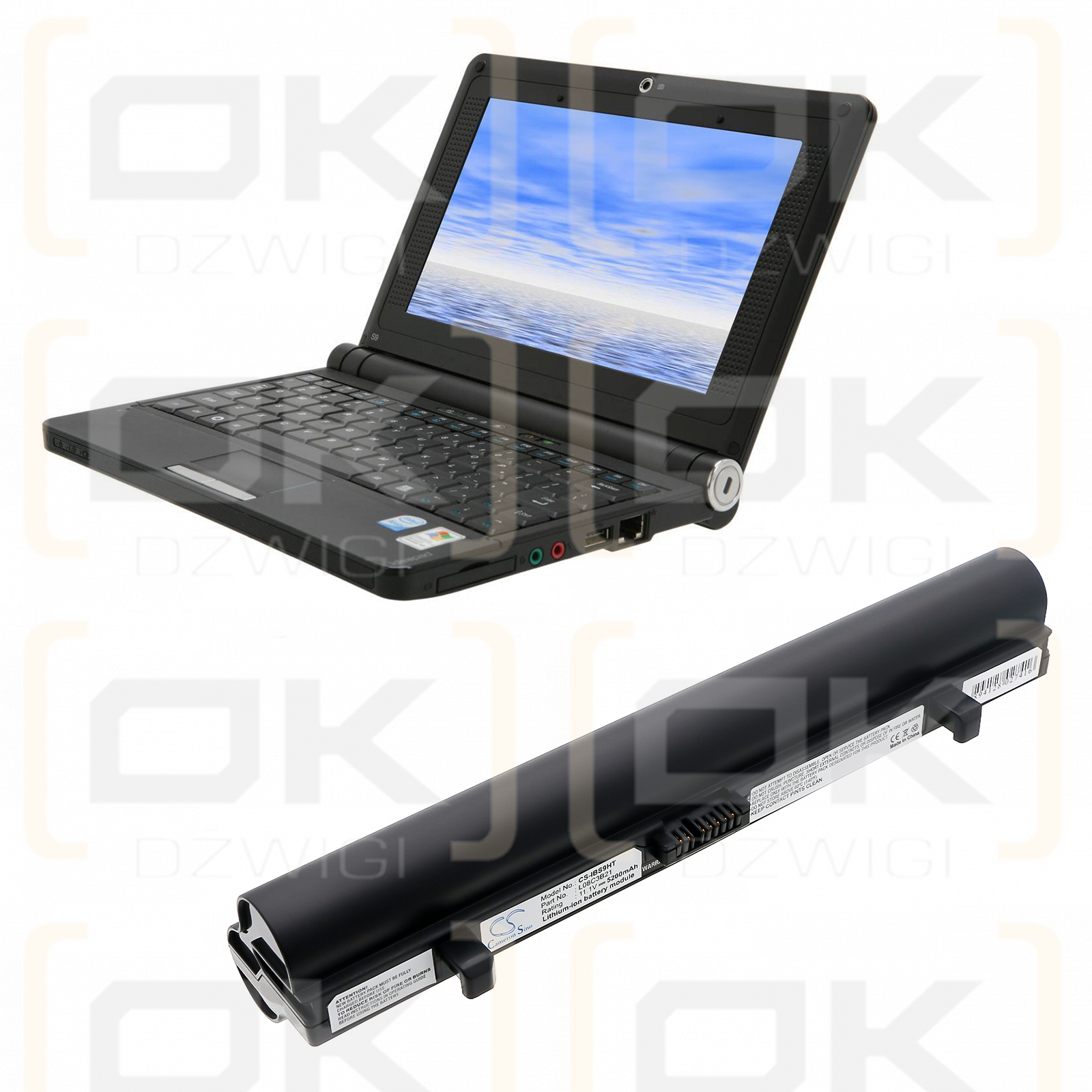 Lenovo ideapad S10e 4187 / L08C3B21 5200mAh Li-ion 11.1V (Cameron Sino)