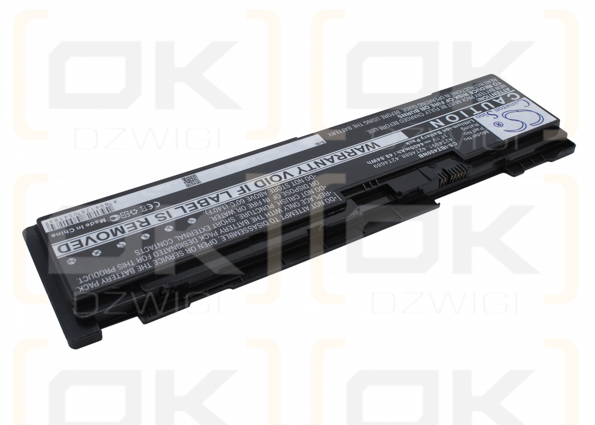 Lenovo ThinkPad T410s / 51J0497 4400mAh Li-ion 11.1V (Cameron Sino)