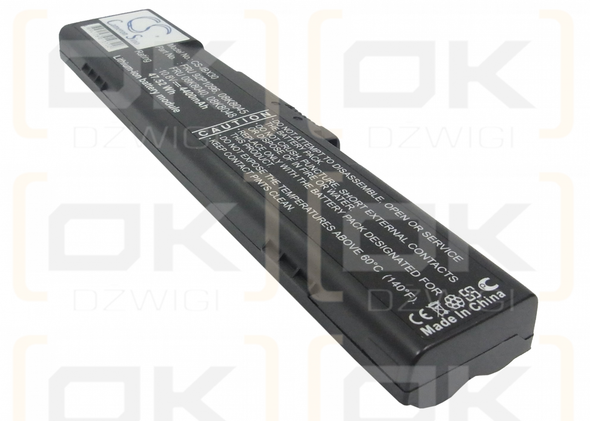 IBM ThinkPad X30-2673 / FRU 92P1096 4400 mAh Li-Ion 10,8 V (Cameron Sino)