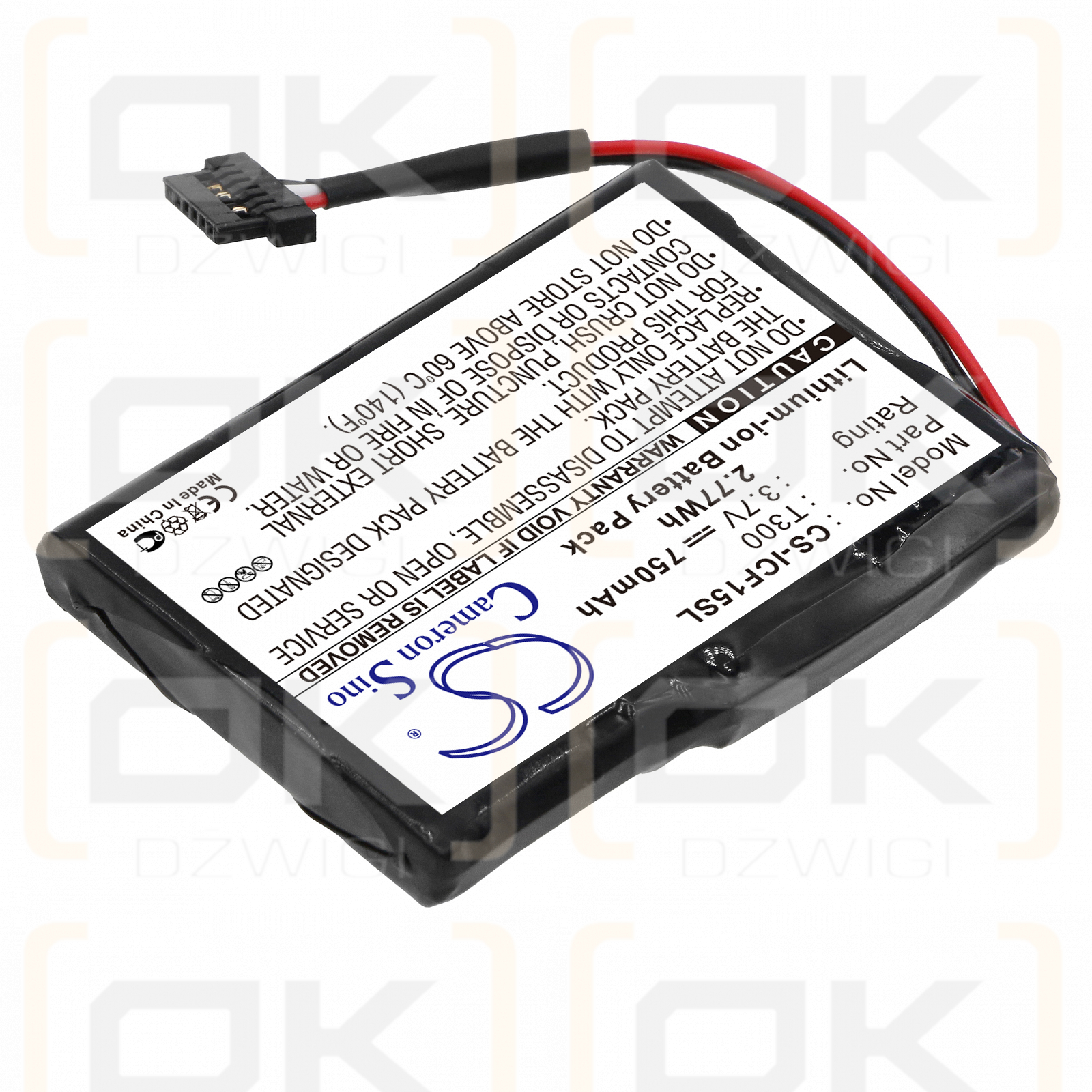 Navman S45 / T300 750mAh Li-ion 3.7V (Cameron Sino)