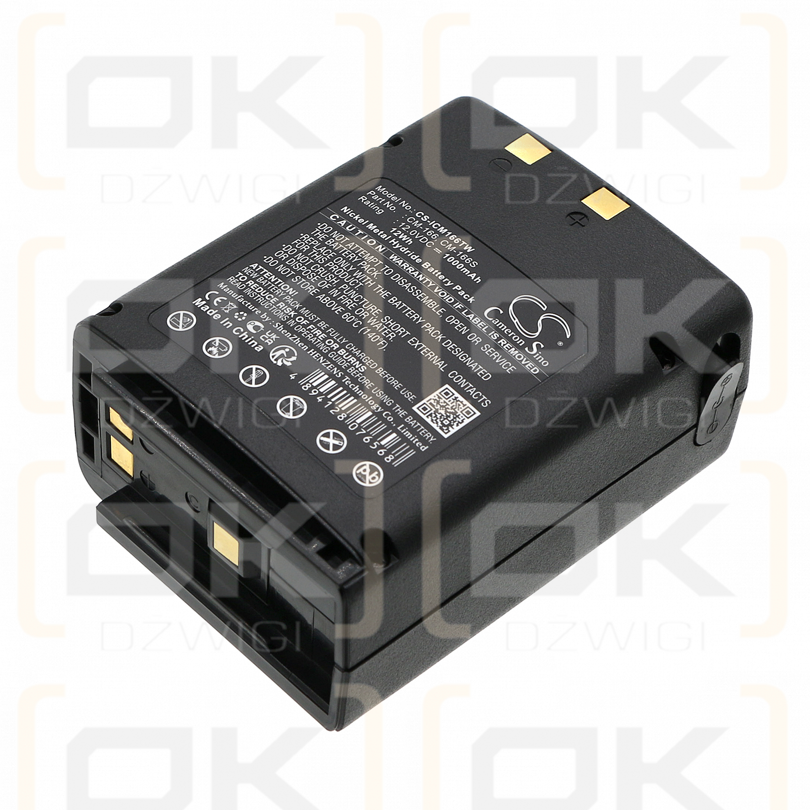 Icom IC-A22E / CM-166 1000 mAh Ni-MH 12,0 V (Cameron Sino)