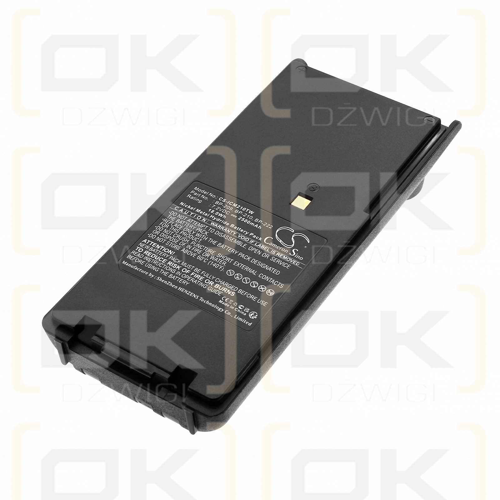 Icom IC-F3G / BP-209 2500mAh Ni-MH 7.2V (Cameron Sino)
