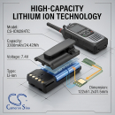 Batería de repuesto para Icom IP740D / BP-283, 3300 mAh, iones de litio, 7,4 V (Cameron Sino)