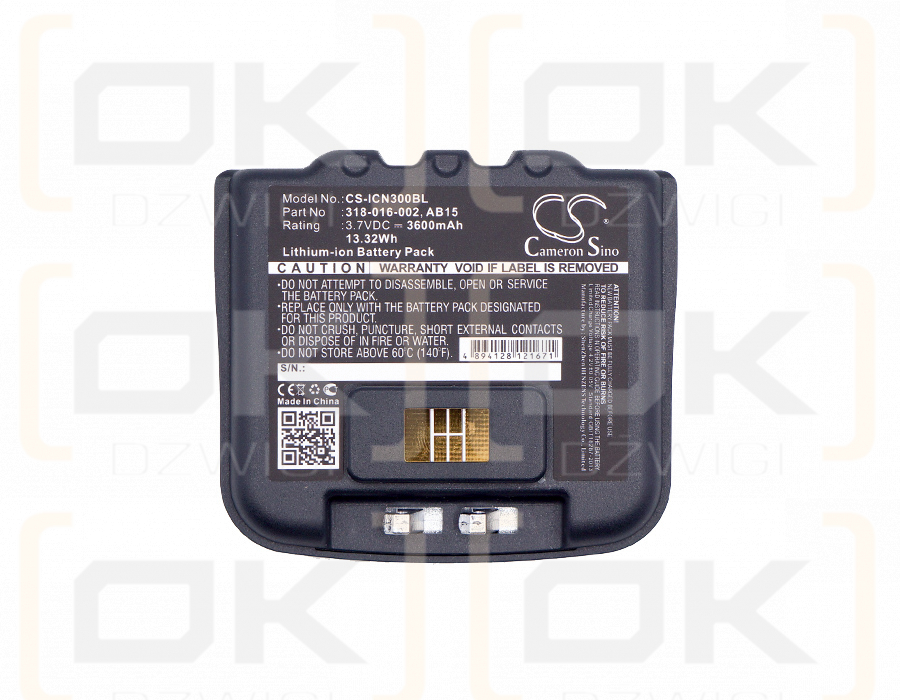 Intermec CN4E / 318-016-001 3600mAh Li-ion 3.7V (Cameron Sino)