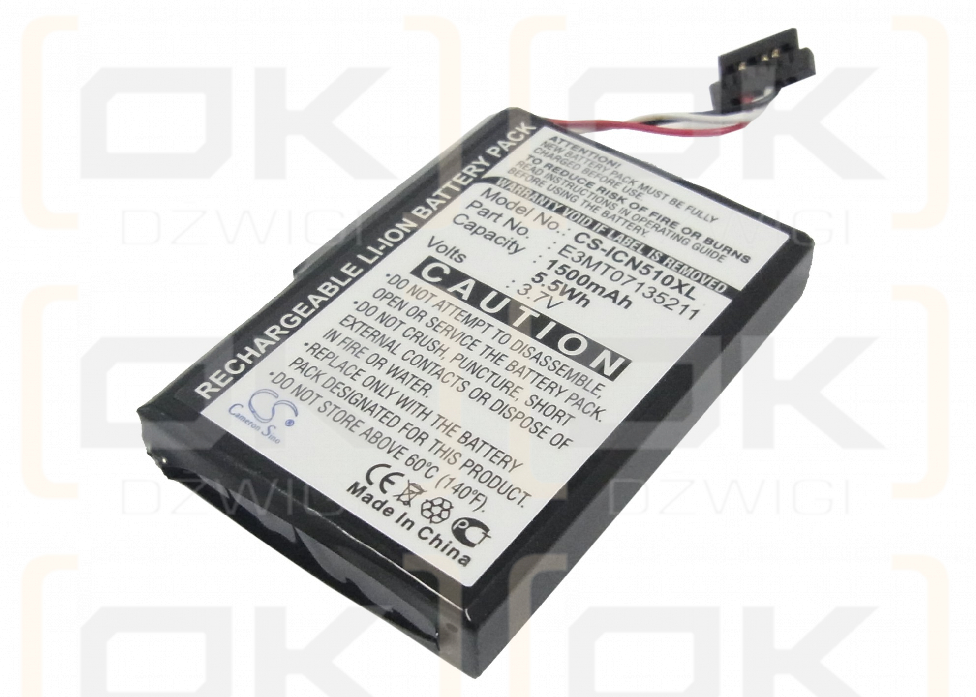 Navman iCN550 / E3MT07135211 1500mAh Li-ion 3.7V (Cameron Sino)