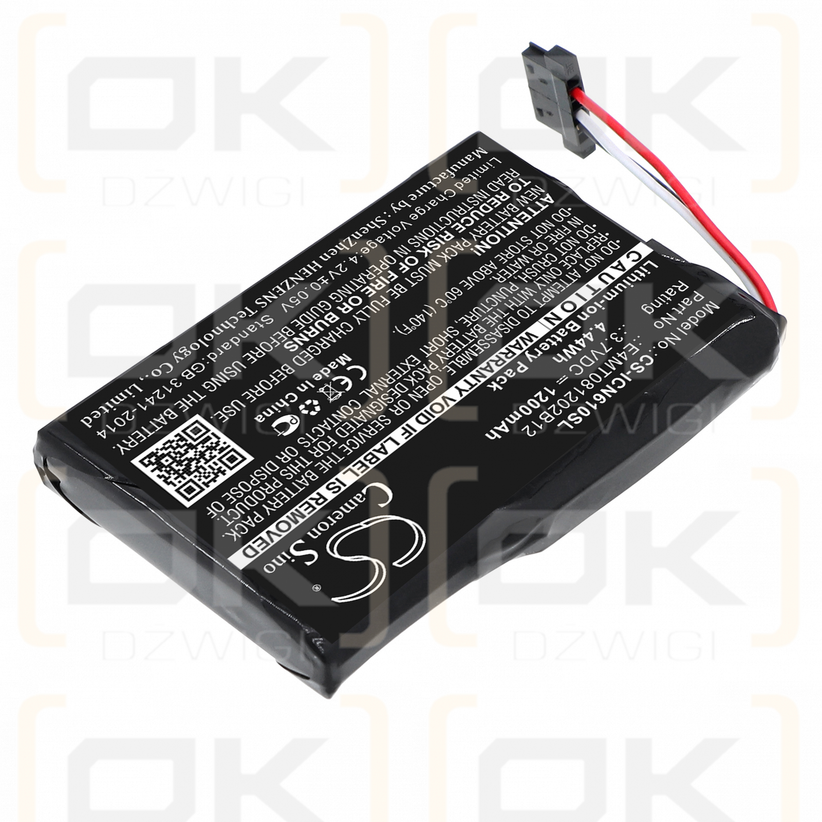 Navman N60i Navpix / E4MT081202B12 1200 mAh Li-ion 3,7 V (Cameron Sino)