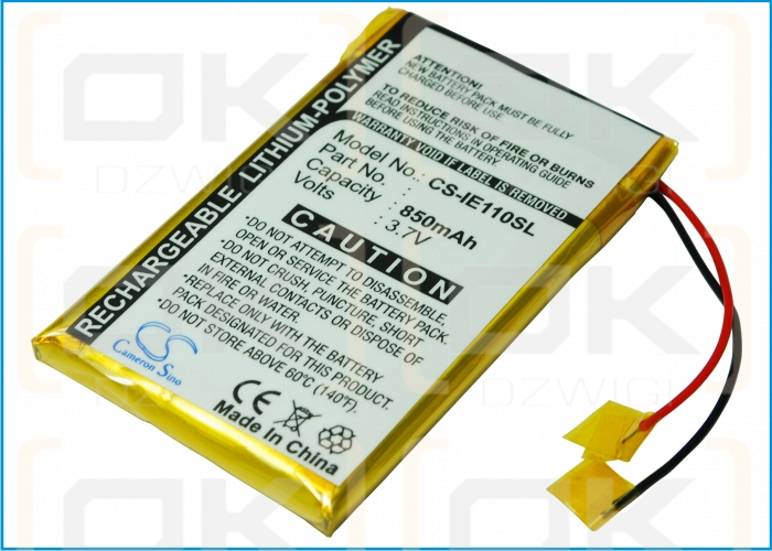 iRiver REI-E100 (B) 850 мАч литий-полимерный 3,7 В (Cameron Sino)