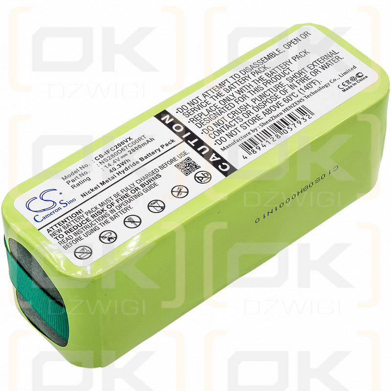 Infinuvo CleanMate QC2 / NS280D67C00RT 2800mAh Ni-MH 14.4V (Cameron Sino)