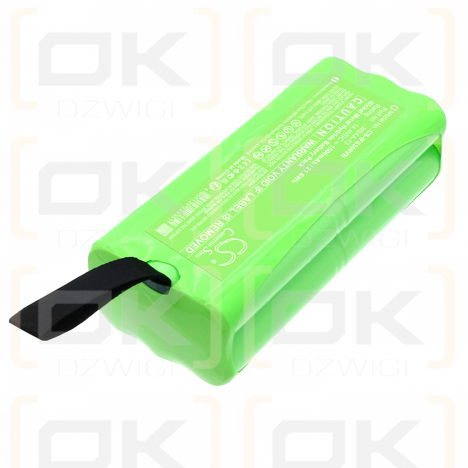 Infinuvo Cleanmate S400 / NSAA-12 1500 mAh Ni-MH 14.4 V (Cameron Sino)