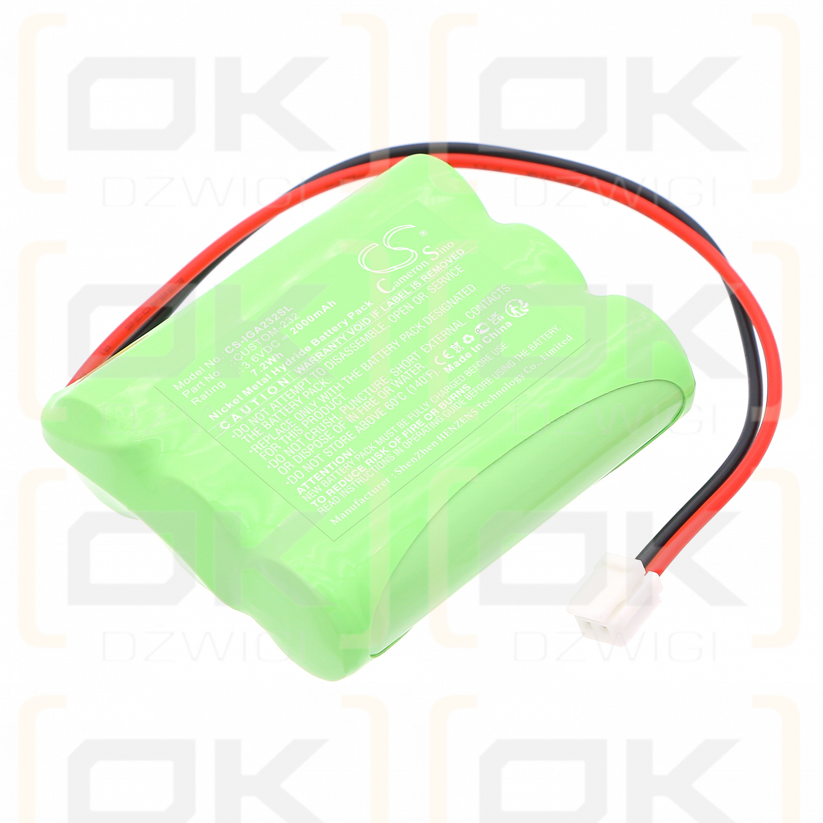 IGT AVP / CUSTOM-232 2000 мАч Ni-MH 3,6 В (Cameron Sino)