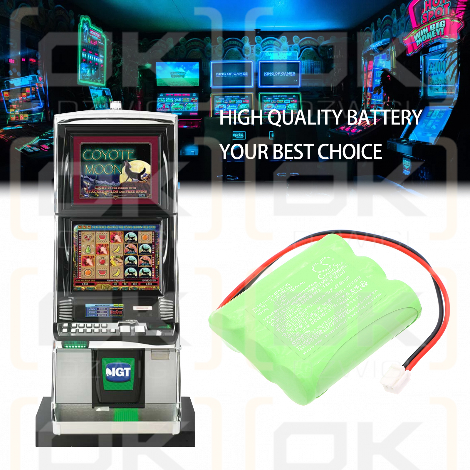 IGT AVP / CUSTOM-232 2000 мАч Ni-MH 3,6 В (Cameron Sino)