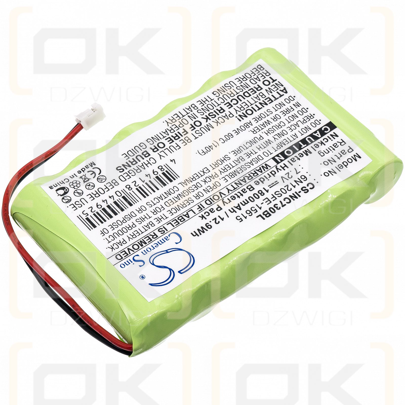 Ingenico Serie 7 / 6N120SFE-15615 1800mAh Ni-MH 7.2V (Cameron Sino)