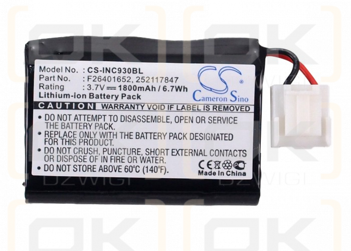 Ingenico 790-16 / F26401652 1800 mAh Li-Ion 3,7 V (Cameron Sino)