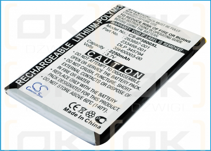 Bateria zamienna do HP iPAQ H3850 / 233488-001 2250 mAh Li-Polymer 3.7 V (Cameron Sino)