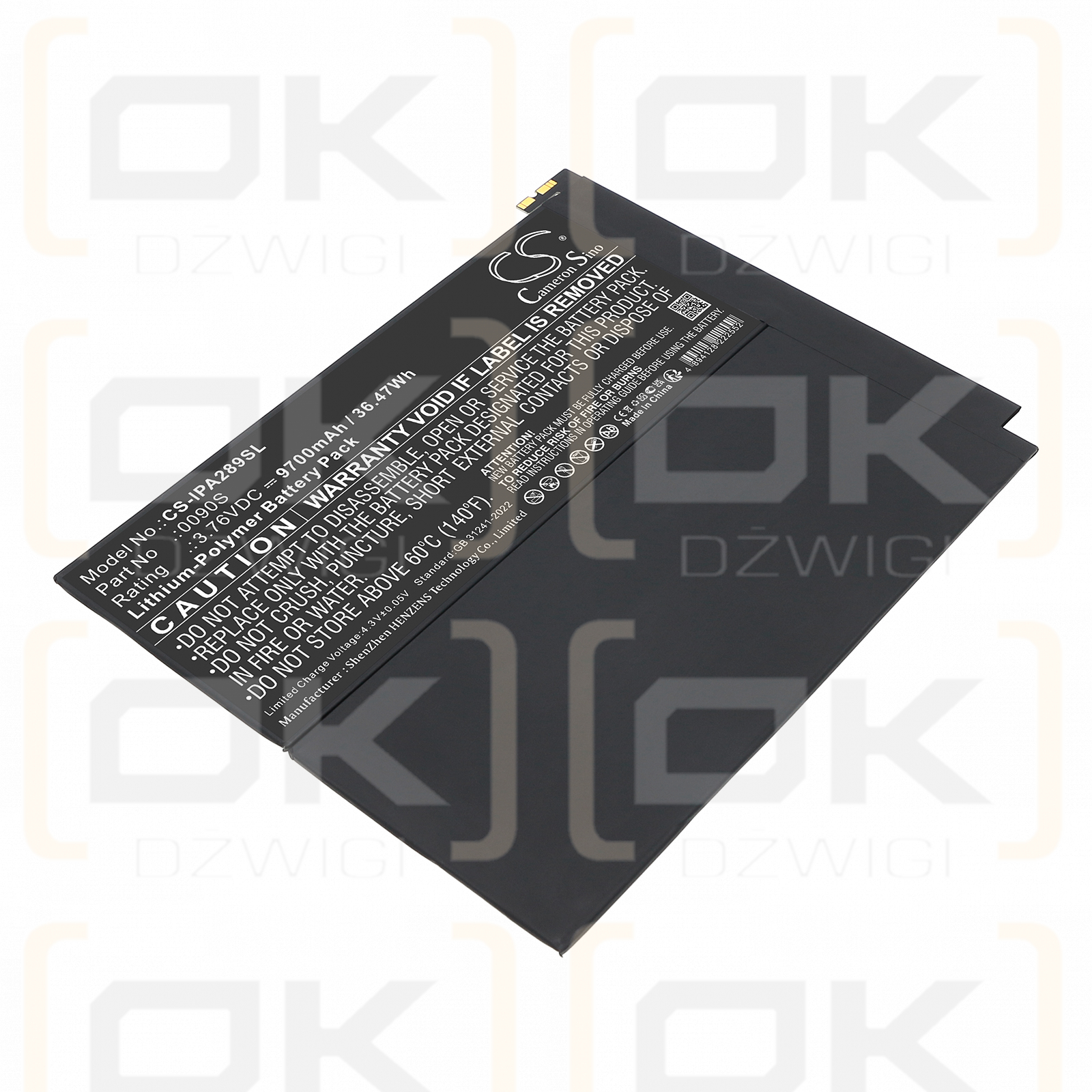 Apple iPad Air 6 13 2024 / 0090S 9700 мАч литий-полимерный 3,76 В (Cameron Sino)