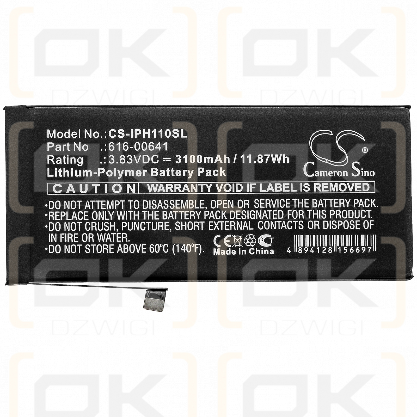 Apple A2221 / 616-00641 3100 mAh Li-Polymer 3,83 V (Cameron Sino)