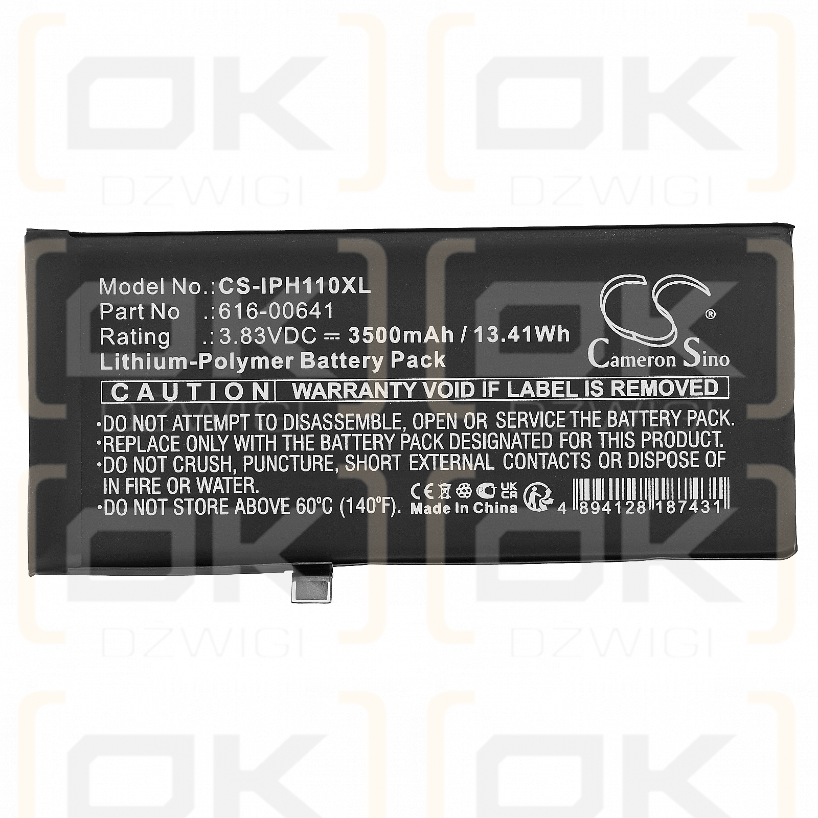 Apple A2221 / 616-00641 3500mAh Li-Polymer 3.83V (Cameron Sino)