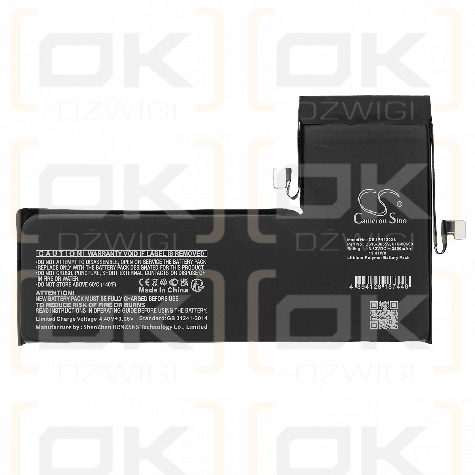 Apple A2160 / 616-00659 3500mAh Li-Polímero 3.83V (Cameron Sino)